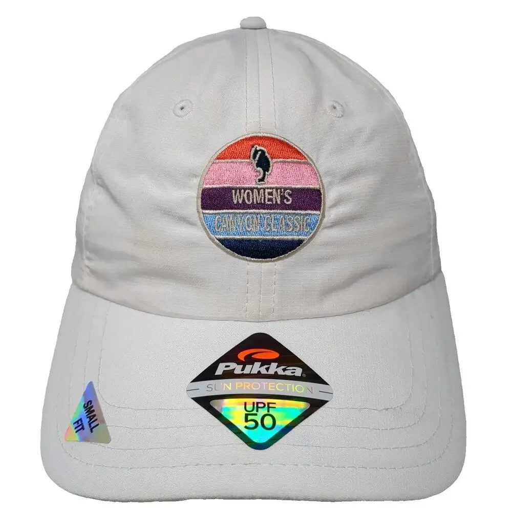 Pukka Baseball Cap White One Size Canyon Classic UPF 50 Small Fit Strapback Hat